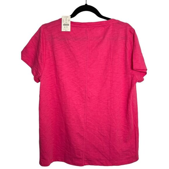 NWT J Crew Girlfriend Tee Pink - Size L - Picture 2 of 6